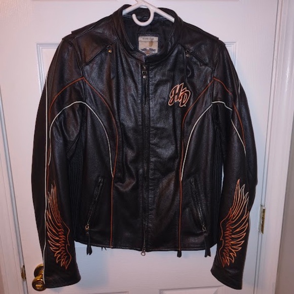 Harley Davidson Jackets & Blazers - Harley Davidson Women's Leather Jacket Juneau Wings 98012-12VW large